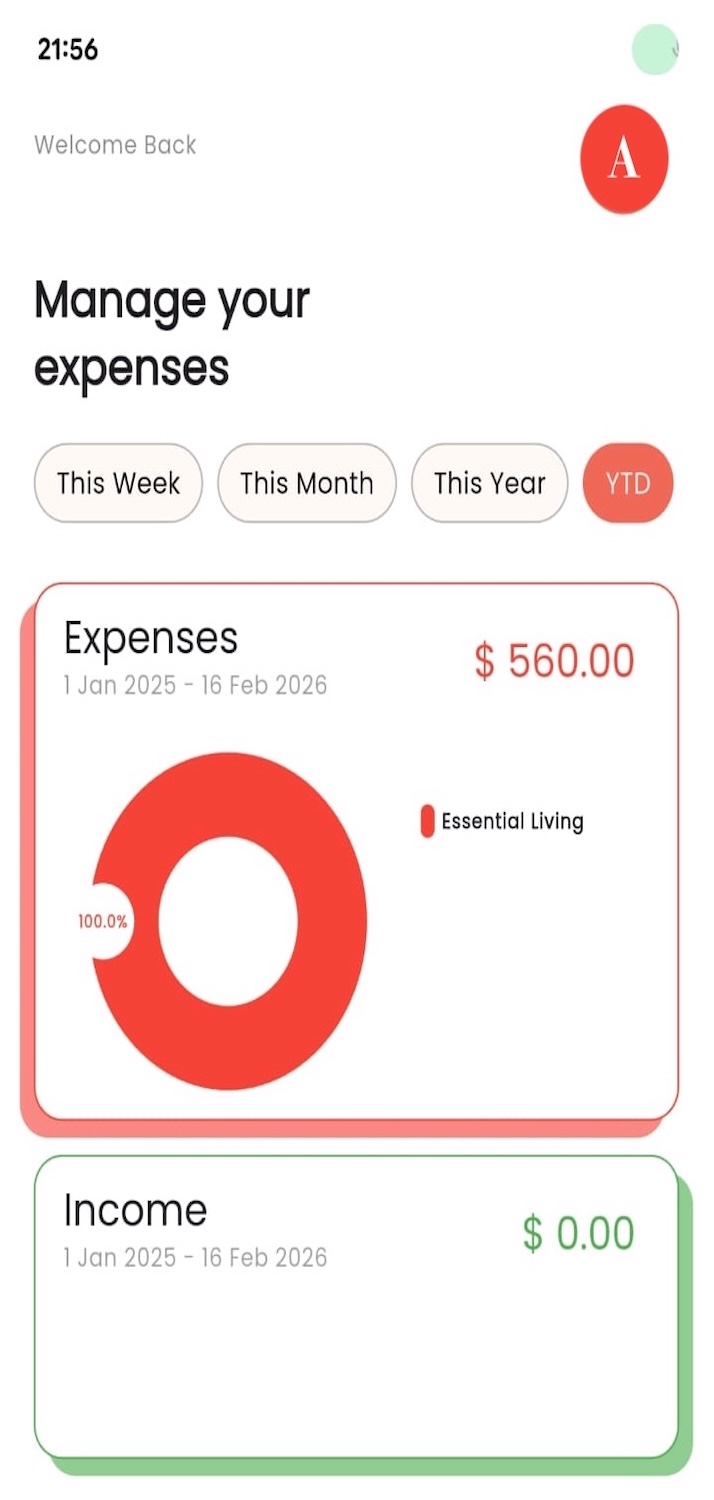 SpendLyst - Expense Tracker Application mobile screenshot